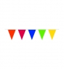 Baner PENNANT BANNER PLASTIC RAINBOW 10m 