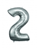 Large Number 2 Silver Foil Balloon N34