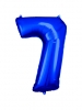 Large Number 7 Blue Foil Balloon N34