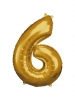 Large Number 6 Gold Foil Balloon N34