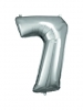 Large Number 7 Silver Foil Balloon N34