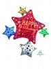 S/SHAPE BIRTHDAY SATIN STAR CLUSTER P40