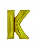 Large Letter K Gold Foil Balloon N34