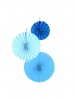 Ukras FAN DECORATIONS SKY BLUE PAPER 18/30/38cm