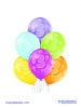Balon latex D11 3rd Birthday 6 komada