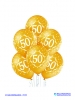 Balon latex D11 50th Anniversary 6 komada