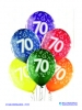 Balon latex D11 70th Birthday 6 komada
