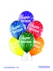 Balon latex D11 Happy Birthday 6 komada